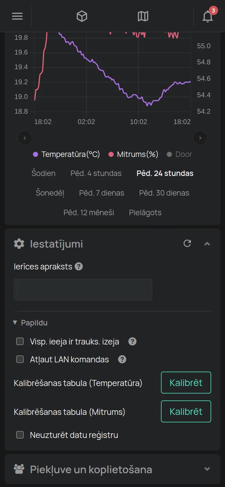 Ierīces iestatījumi