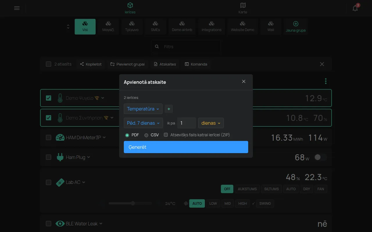 Logs Apvienotā atskaite